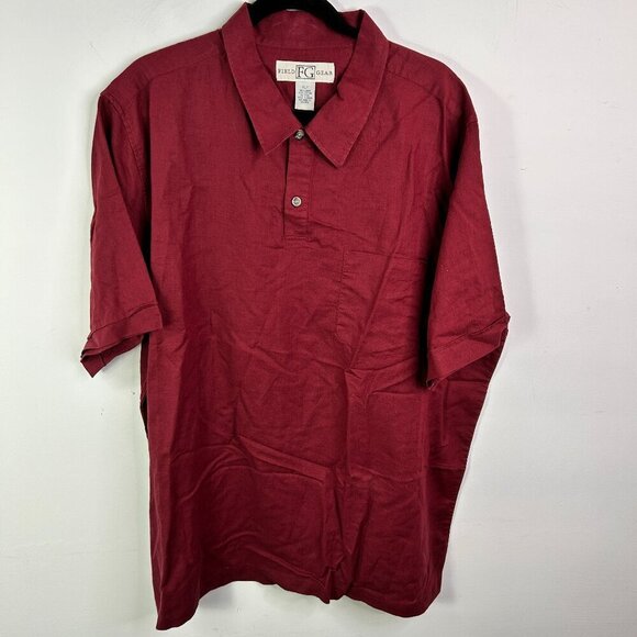 Field Gear Men's Ruby Wine Short Sleeve Collared Shirt Size XLT - NWT - Picture 1 of 6